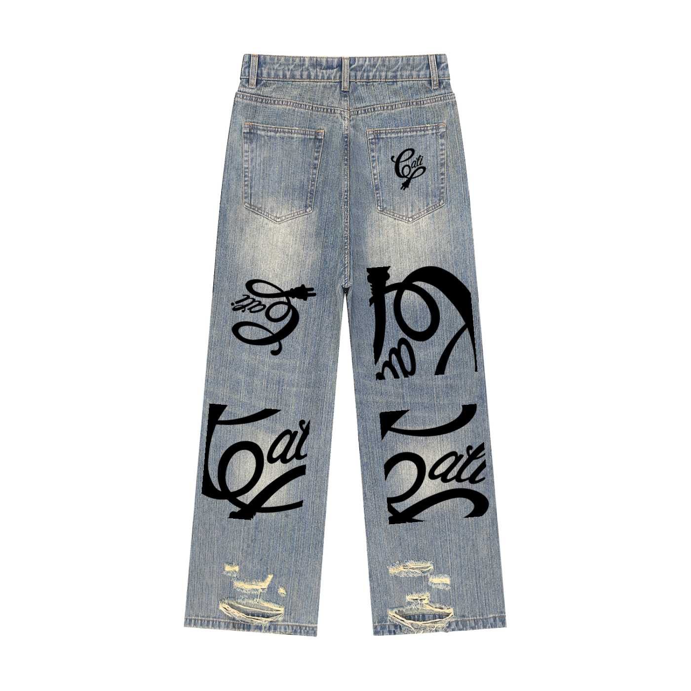 all over print,jeans
