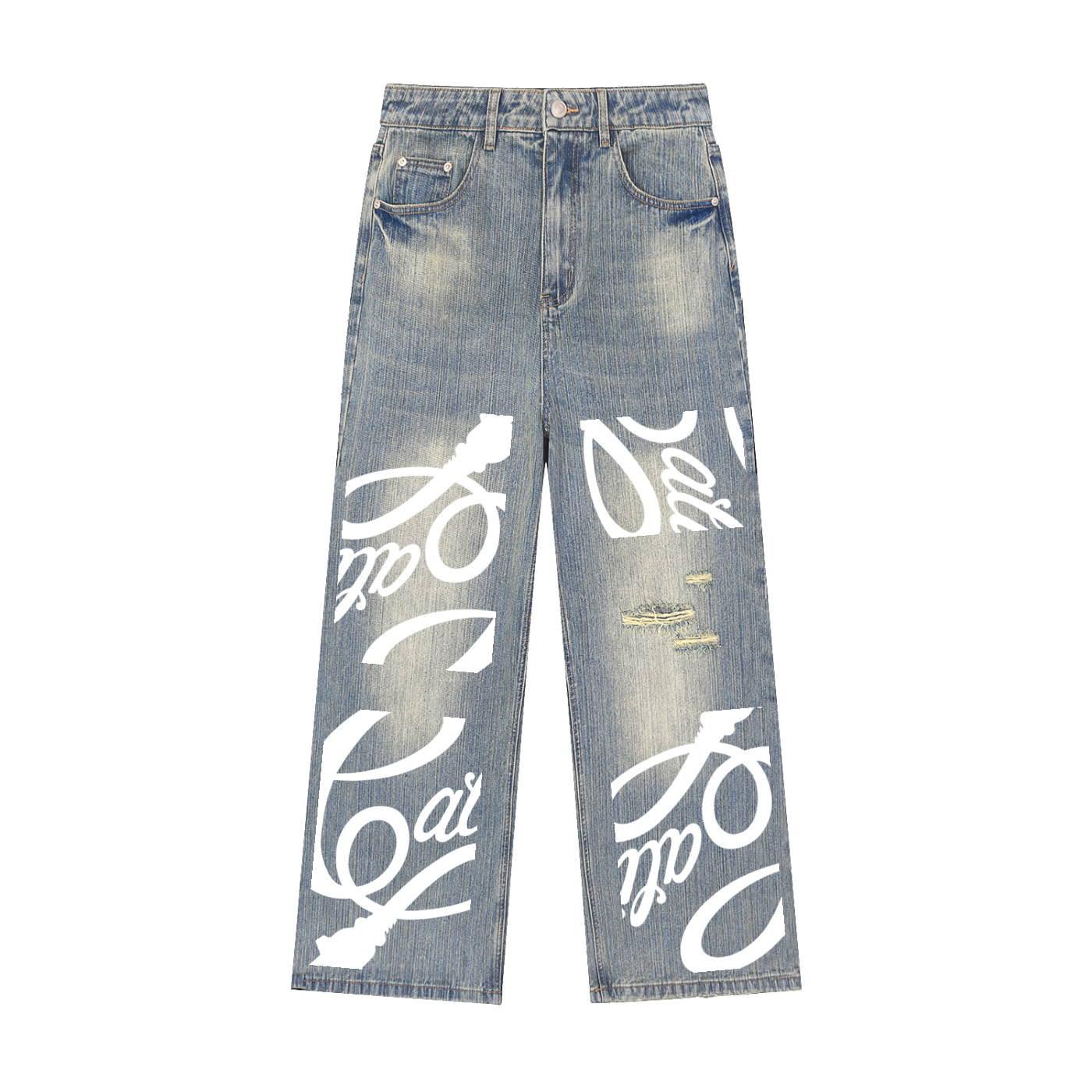all over print,jeans